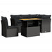 Set mobilier de grădină cu perne, 5 piese, negru, poliratan - WALTI WALTI