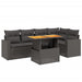 Set mobilier de grădină cu perne, 6 piese, negru, poliratan - WALTI WALTI