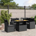 Set mobilier de grădină cu perne, 6 piese, negru, poliratan - WALTI WALTI