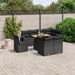 Set mobilier de grădină cu perne, 9 piese, negru, poliratan - WALTI WALTI