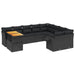 Set canapele de grădină cu perne, 10 piese, negru, poliratan - WALTI WALTI
