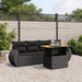 Set mobilier de grădină cu perne, 5 piese, negru, poliratan - WALTI WALTI