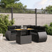Set mobilier de grădină cu perne, 6 piese, negru, poliratan - WALTI WALTI