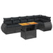 Set canapele de grădină cu perne, 7 piese, negru, poliratan - WALTI WALTI