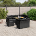 Set mobilier de grădină cu perne, 9 piese, negru, poliratan - WALTI WALTI