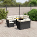 Set mobilier de grădină cu perne, 9 piese, negru, poliratan - WALTI WALTI
