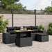 Set mobilier de grădină cu perne, 6 piese, negru, poliratan - WALTI WALTI