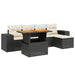 Set mobilier de grădină cu perne, 6 piese, negru, poliratan - WALTI WALTI