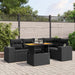 Set mobilier de grădină cu perne, 6 piese, negru, poliratan - WALTI WALTI