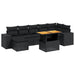 Set mobilier de grădină cu perne, 8 piese, negru, poliratan - WALTI WALTI