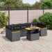 Set mobilier de grădină cu perne, 8 piese, negru, poliratan - WALTI WALTI