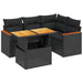 Set mobilier de grădină cu perne, 5 piese, negru, poliratan - WALTI WALTI