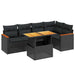 Set mobilier de grădină cu perne, 6 piese, negru, poliratan - WALTI WALTI