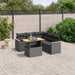 Set mobilier de grădină cu perne, 6 piese, negru, poliratan - WALTI WALTI