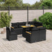 Set mobilier de grădină cu perne, 9 piese, negru, poliratan - WALTI WALTI