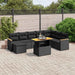 Set mobilier de grădină cu perne, 9 piese, negru, poliratan - WALTI WALTI