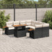 Set mobilier de grădină cu perne, 9 piese, negru, poliratan - WALTI WALTI