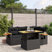 Set mobilier de grădină cu perne, 5 piese, negru, poliratan - WALTI WALTI