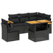 Set mobilier de grădină cu perne, 6 piese, negru, poliratan - WALTI WALTI