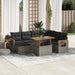 Set canapele de grădină cu perne, 8 piese, gri, poliratan - WALTI WALTI
