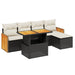 Set mobilier de grădină cu perne, 6 piese, negru, poliratan - WALTI WALTI
