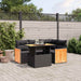 Set mobilier de grădină cu perne, 5 piese, negru, poliratan - WALTI WALTI