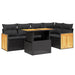 Set mobilier de grădină cu perne, 6 piese, negru, poliratan - WALTI WALTI