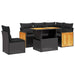 Set mobilier de grădină cu perne, 6 piese, negru, poliratan - WALTI WALTI