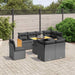 Set mobilier de grădină cu perne, 9 piese, negru, poliratan - WALTI WALTI