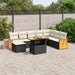 Set mobilier de grădină cu perne, 9 piese, negru, poliratan - WALTI WALTI