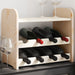 Suport vinuri cu raft superior, 43x25x37 cm, lemn masiv de pin - WALTI WALTI