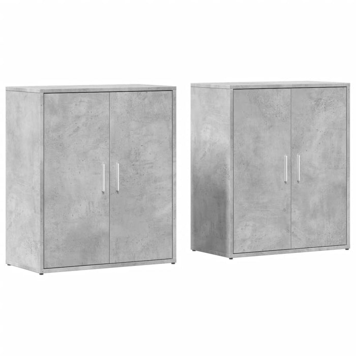 Dulapuri, 2 buc., gri beton, 60x31x70 cm, lemn prelucrat - WALTI WALTI