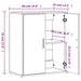 Dulapuri, 2 buc., gri beton, 60x31x70 cm, lemn prelucrat - WALTI WALTI