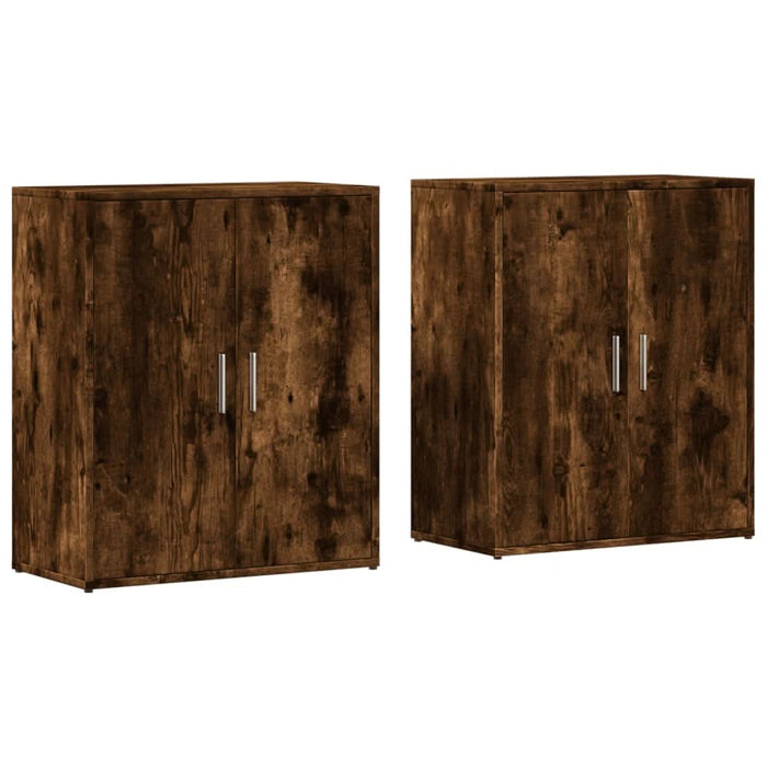Dulapuri, 2 buc., stejar fumuriu, 60x31x70 cm, lemn prelucrat - WALTI WALTI