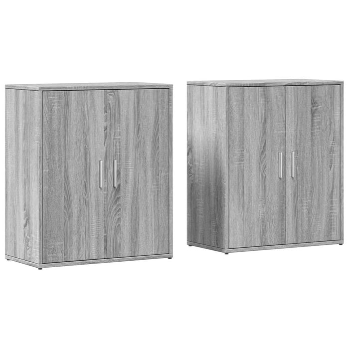 Dulapuri, 2 buc., gri sonoma, 60x31x70 cm, lemn prelucrat - WALTI WALTI