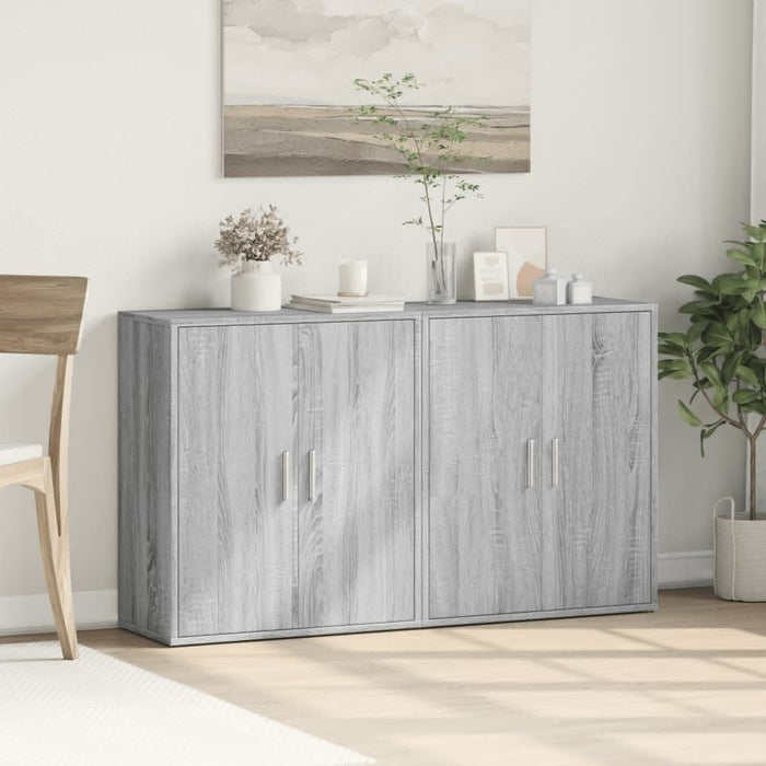 Dulapuri, 2 buc., gri sonoma, 60x31x70 cm, lemn prelucrat - WALTI WALTI