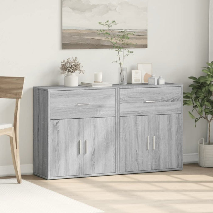 Dulapuri, 2 buc., gri sonoma, 60x31x70 cm, lemn prelucrat - WALTI WALTI