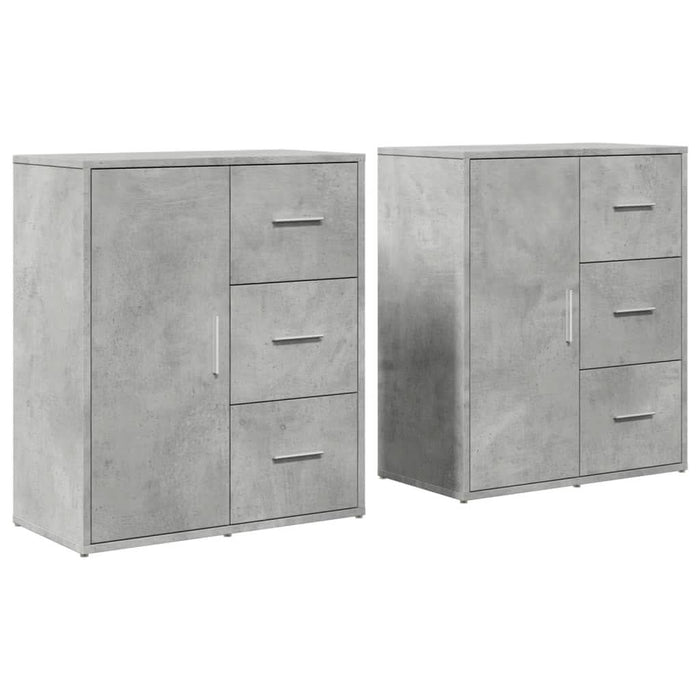 Dulapuri, 2 buc., gri beton, 60x31x70 cm, lemn prelucrat - WALTI WALTI