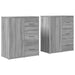 Dulapuri, 2 buc., gri sonoma, 60x31x70 cm, lemn prelucrat - WALTI WALTI