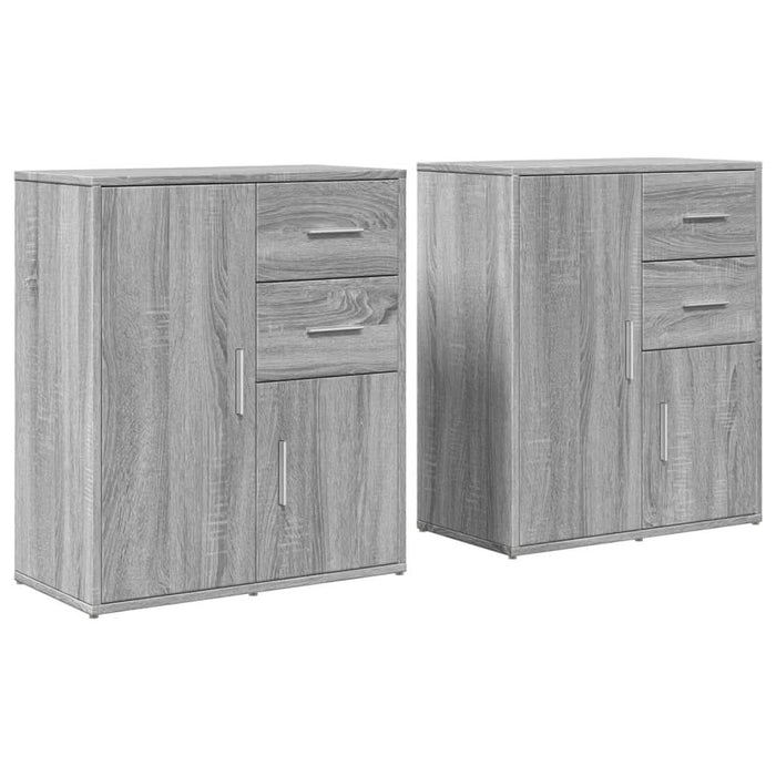 Dulapuri, 2 buc., gri sonoma, 60x31x70 cm, lemn prelucrat - WALTI WALTI