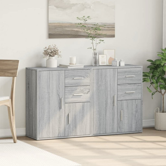 Dulapuri, 2 buc., gri sonoma, 60x31x70 cm, lemn prelucrat - WALTI WALTI