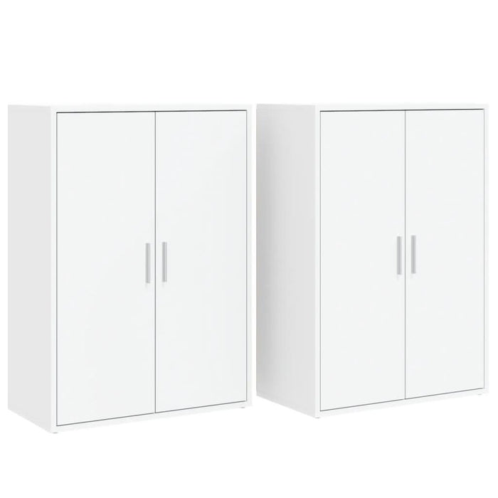 Dulapuri, 2 buc., alb, 60x31x84 cm, lemn prelucrat - WALTI WALTI