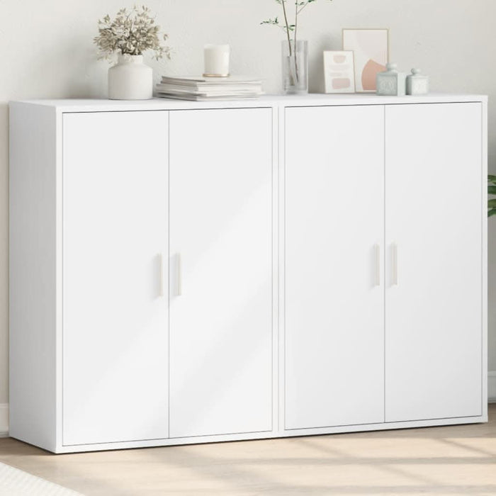 Dulapuri, 2 buc., alb, 60x31x84 cm, lemn prelucrat - WALTI WALTI