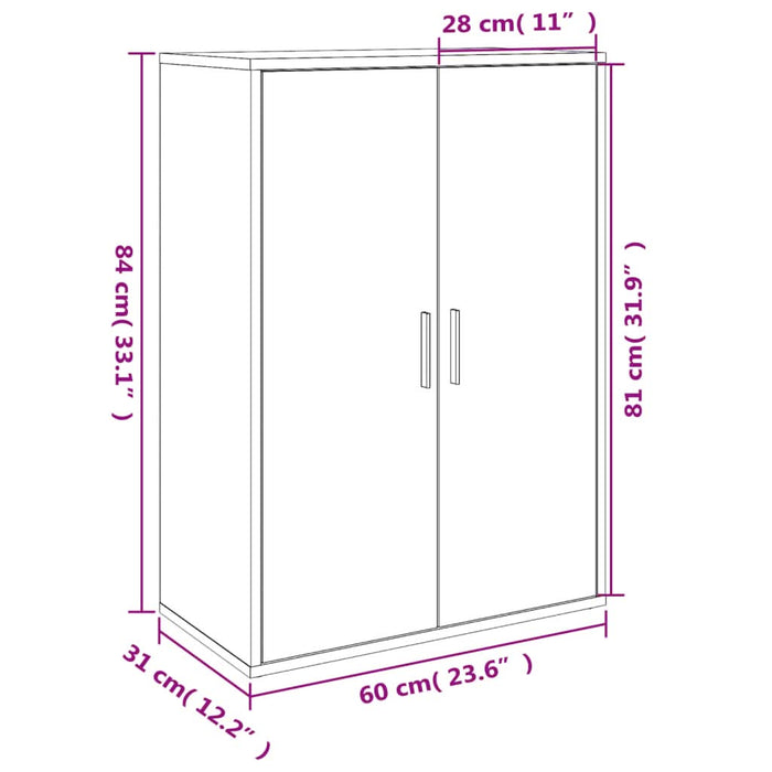 Dulapuri, 2 buc., stejar sonoma, 60x31x84 cm, lemn prelucrat - WALTI WALTI
