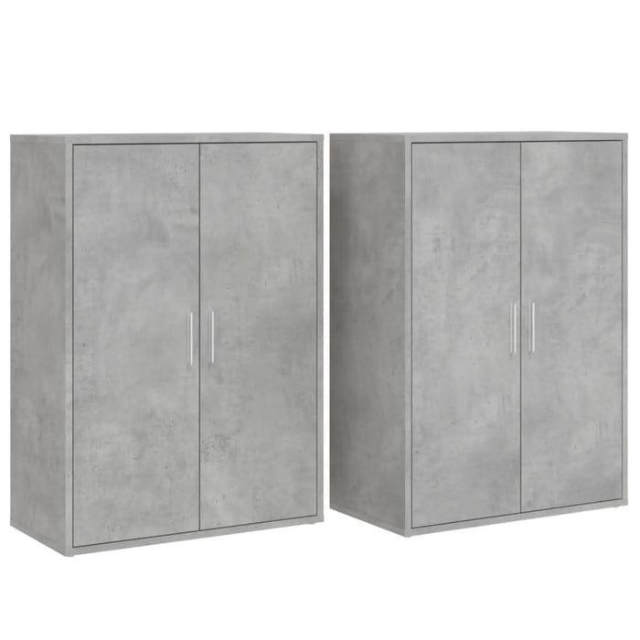Dulapuri, 2 buc., gri beton, 60x31x84 cm, lemn prelucrat - WALTI WALTI
