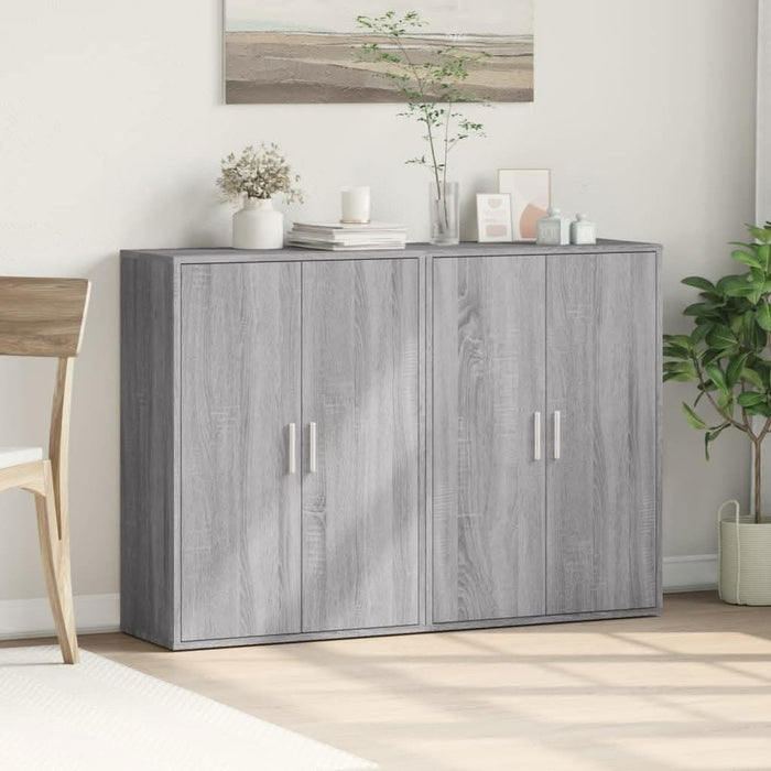 Dulapuri, 2 buc., gri sonoma, 60x31x84 cm, lemn prelucrat - WALTI WALTI