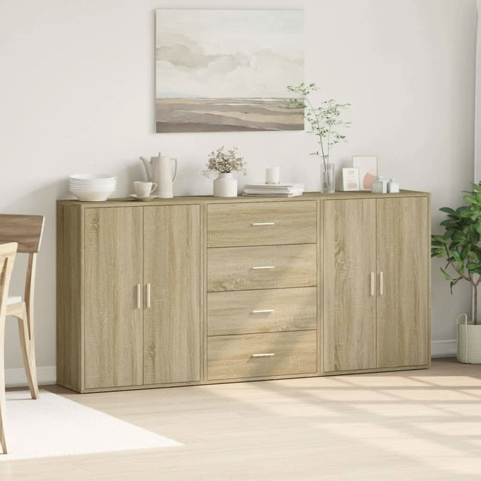 Dulapuri, 3 buc., stejar sonoma, 60x31x84 cm, lemn prelucrat - WALTI WALTI