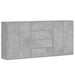 Dulapuri, 3 buc., gri beton, 60x31x84 cm, lemn prelucrat - WALTI WALTI