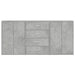 Dulapuri, 3 buc., gri beton, 60x31x84 cm, lemn prelucrat - WALTI WALTI