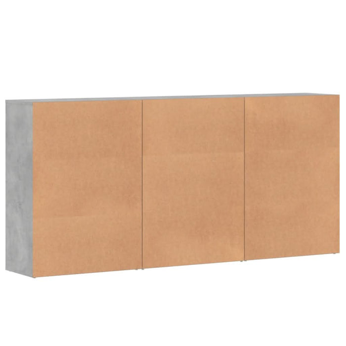 Dulapuri, 3 buc., gri beton, 60x31x84 cm, lemn prelucrat - WALTI WALTI